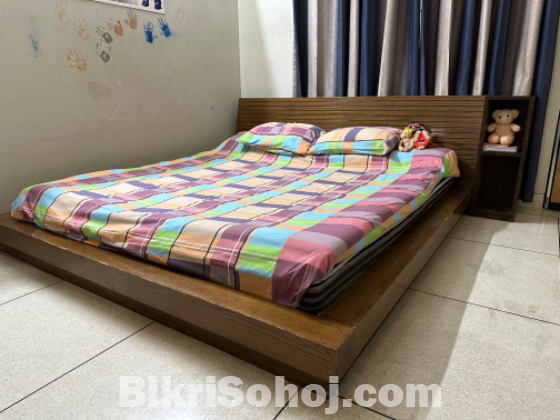 King size Double Bed with Orthopaedic Mattress